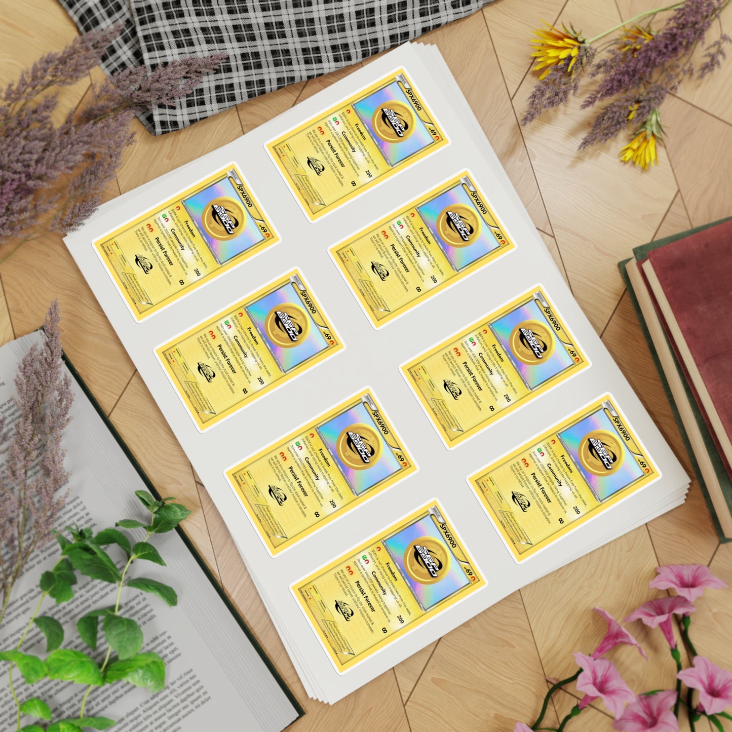 40 AEON STICKER CARDS (5 Sheets x8 Stickers per sheet)