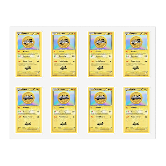 40 AEON STICKER CARDS (5 Sheets x8 Stickers per sheet)